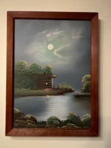 Moonlit-Cabin-Landscape-Painting