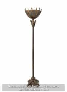 Neoclassical-Style-Torchiere-Floor-Lamp-with-Urn-Shaped-Shade