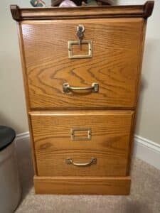 Oak-Drawer-File-Cabinet