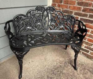 Ornate-Cast-Iron-Rose-Floral-Form-Garden-Bench