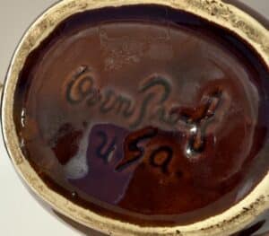 Roseville-Pottery-Drip-Glaze-Bean-Pot-and-Pitcher-Set-second-image