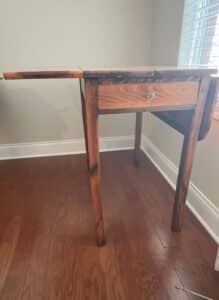 Rustic-Drop-Leaf-Table-with-Drawer