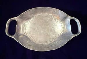 Salzburger-Zinnmanufaktur-Pewter-Tray-with-Unser-Tglich-Brot-inscription