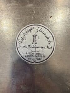 Salzburger-Zinnmanufaktur-Pewter-Tray-with-Unser-Tglich-Brot-inscription-third-image