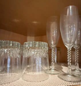Set-of-Clear-Glass-Wine-Glasses-and-Ribbed-Tumblers-second-image