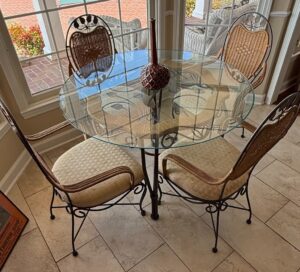 Universal-Furniture-Glass-Top-Dining-Set-with-Wicker-Accents