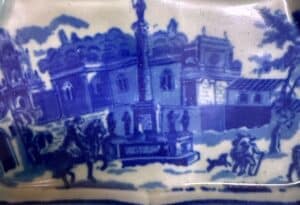 Victoria-Ware-Ironstone-Blue-Willow-Pattern-Inkwell-and-Tray-Set-third-image