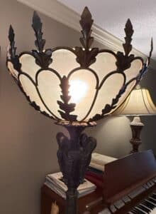 Vintage-Art-Nouveau-Torchiere-Floor-Lamp-with-Frosted-Glass-Shade