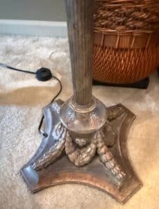Vintage-Art-Nouveau-Torchiere-Floor-Lamp-with-Frosted-Glass-Shade-second-image