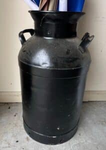 Vintage-Black-Metal-Milk-Can