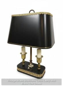 Vintage-Brass-Bouillotte-Table-Lamp-with-Black-Tole-Shade