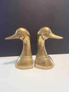Vintage-Brass-Mallard-Duck-Head-Bookends