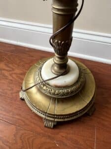 Vintage-Brass-Swing-Arm-Floor-Lamp-with-Marble-Accent-second-image