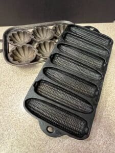 Vintage-Cast-Iron-Corn-Stick-Pan-and-Fluted-Muffin-Pan-Set