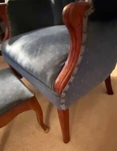 Vintage-Channel-Back-Wingback-Chair-and-Ottoman-Set-second-image