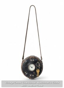 Vintage-Detex-Guardsman-Watchmans-Clock-with-Leather-Case