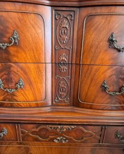 Vintage-French-Provincial-Flame-Mahogany-Highboy-Dresser-third-image