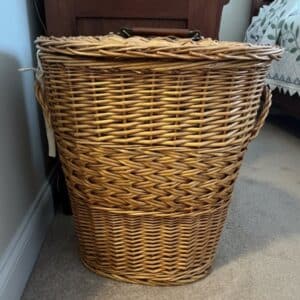 Vintage-Large-Round-Wicker-Laundry-Hamper-with-Lid