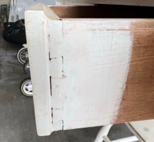 Vintage-White-Painted-Vanity-Table-and-Stool-Set-second-image