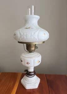White-Milk-Glass-Hurricane-Lamp-with-Gold-Floral-Decals