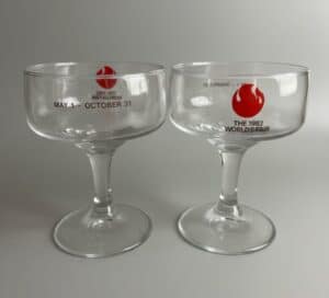 Worlds-Fair-Commemorative-Champagne-Coupes-Set-of-