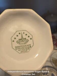 Independence-Ironstone-Sugar-Bowl-Creamer-Set-second-image