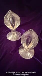 Cambridge-Calla-Lily-Etched-Glass-Candlesticks-Pair-1