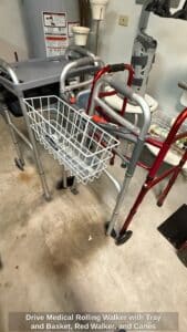 Drive-Medical-Rolling-Walker-with-Tray-and-Basket-Red-Walker-and-Canes