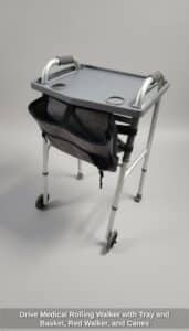 Drive-Medical-Rolling-Walker-with-Tray-and-Basket-Red-Walker-and-Canes-second-image