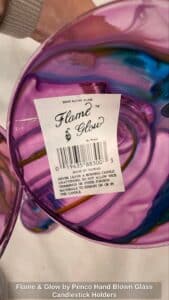 Flame-Glow-by-Penco-Hand-Blown-Glass-Candlestick-Holders-second-image-1