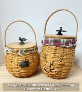 Longaberger-October-Fields-Pumpkin-Halloween-Basket-Set-second-image-1