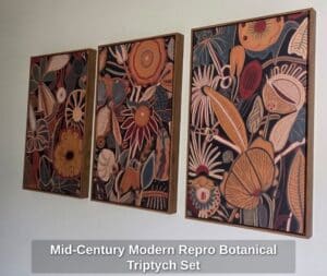 Mid-Century-Modern-Repro-Botanical-Triptych-Set