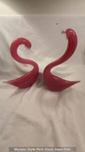 Murano-Style-Pink-Glass-Swan-Pair-1