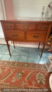 Queen-Anne-Style-Cherry-Wood-Lowboy-Table