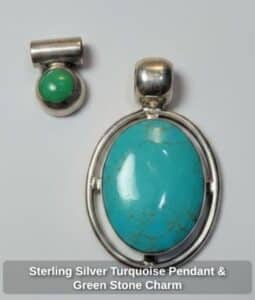Sterling-Silver-Turquoise-Pendant-Green-Stone-Charm