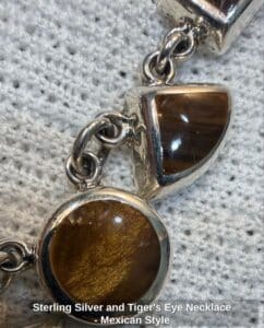Sterling-Silver-and-Tigers-Eye-Necklace-Mexican-Style-second-image
