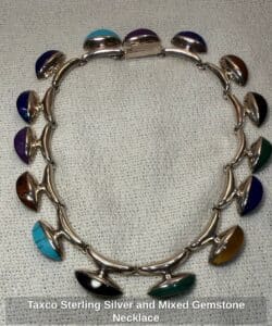 Taxco-Sterling-Silver-and-Mixed-Gemstone-Necklace