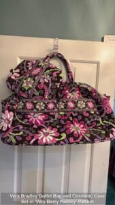 Vera-Bradley-Duffel-Bag-and-Cosmetic-Case-Set-in-Very-Berry-Paisley-Pattern