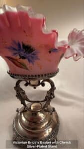 Victorian-Brides-Basket-with-Cherub-Silver-Plated-Stand-second-image-1