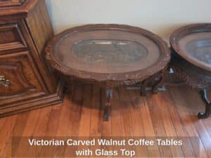 Victorian-Carved-Walnut-Coffee-Tables-with-Glass-Top-fourth-image