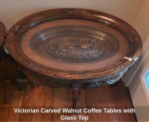 Victorian-Carved-Walnut-Coffee-Tables-with-Glass-Top-second-image