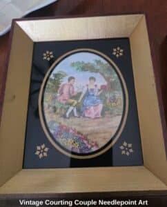 Vintage-Courting-Couple-Needlepoint-Art
