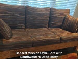 Bassett-Mission-Style-Sofa-with-Southwestern-Upholstery