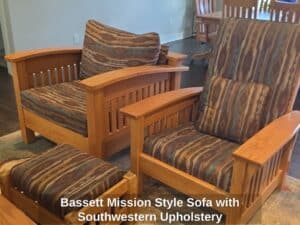 Bassett-Mission-Style-Sofa-with-Southwestern-Upholstery-second-image