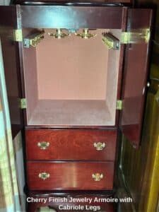 Cherry-Finish-Jewelry-Armoire-with-Cabriole-Legs-second-image-1