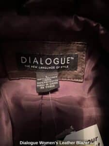 Dialogue-Womens-Leather-Blazer-second-image-1