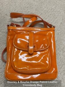 Dooney-Bourke-Orange-Patent-Leather-Crossbody-Bag-1