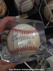 Earl-Weaver-Autographed-Baseball