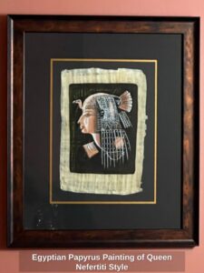 Egyptian-Papyrus-Painting-of-Queen-Nefertiti-Style-1