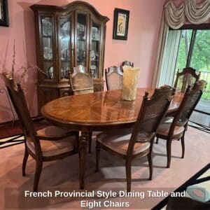 French-Provincial-Style-Dining-Table-and-Eight-Chairs-1